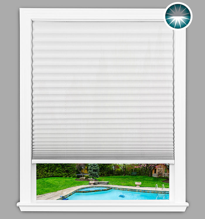 Easy Lift Cordless Pleated Light Blocking Shade White No Tools Redi