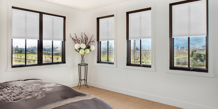 White Window Shades Apartment Bedroom