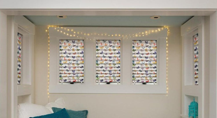 original printed butterflies in room