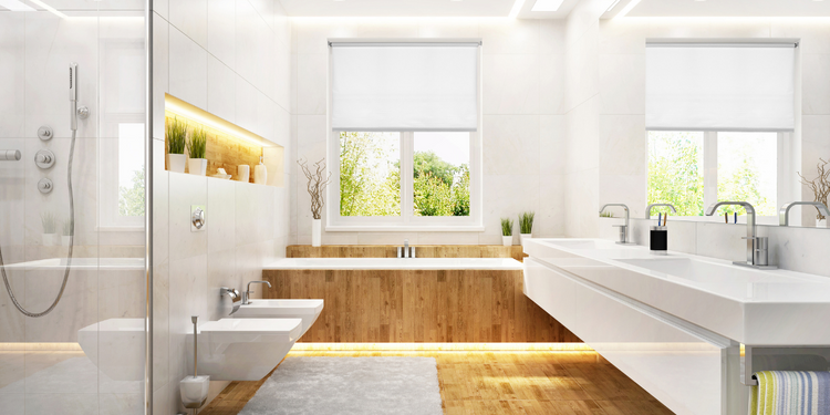simple slide roller brackets bathroom