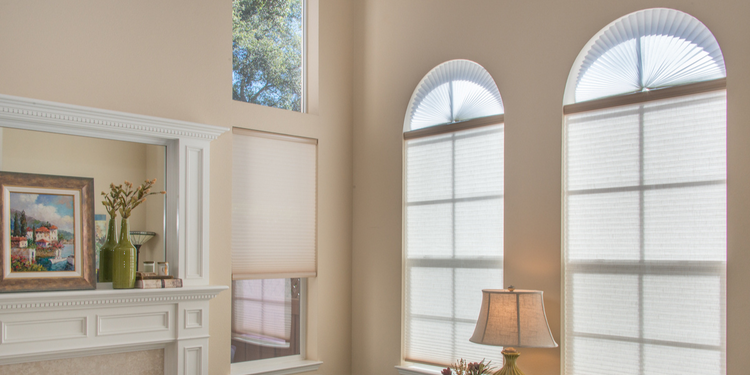 White Arch Window Shades Extra Long