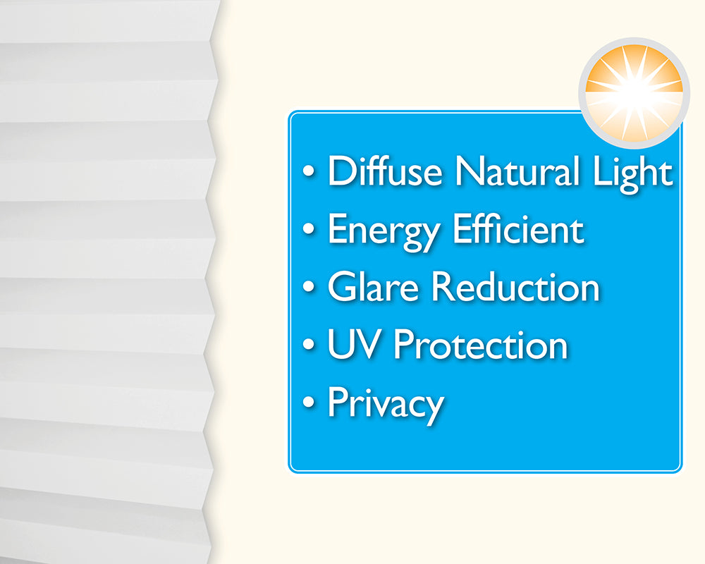 Redi Shade Light Filtering Shade Benefit: Diffuse natural light, energy efficient, glare reduction, UV protection, & privacy