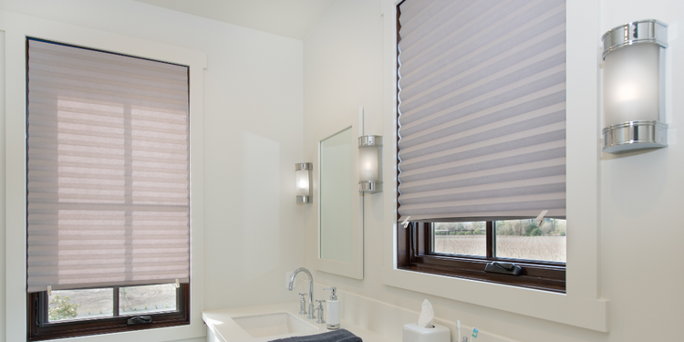 Room Darkening Window Shade Grey Bathroom